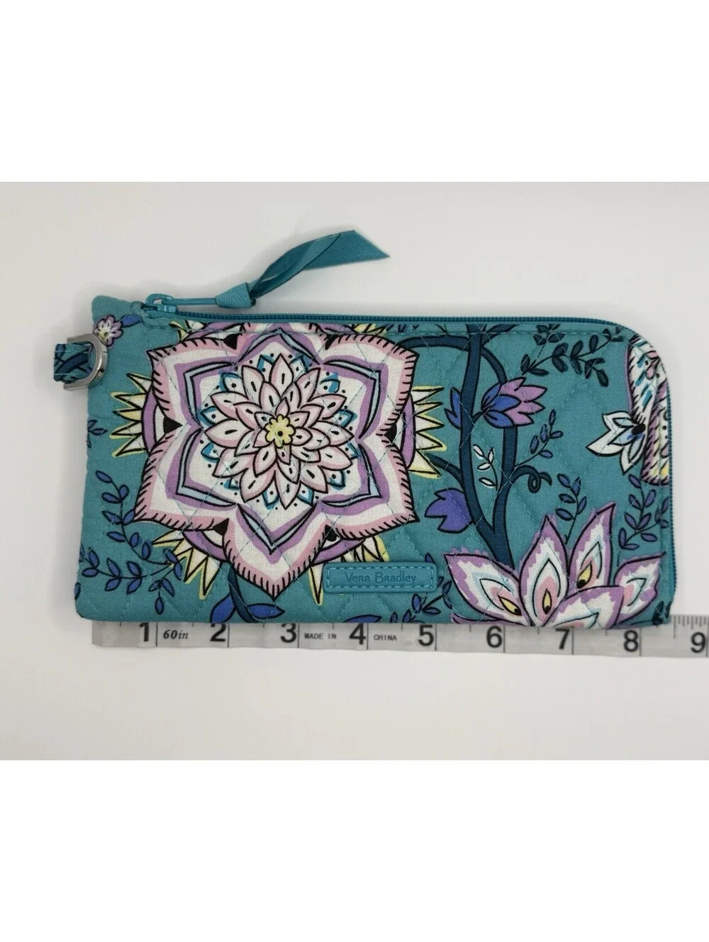 Vera Bradley RFID Tech Wristlet Clear Touch Screen Back ~ Peacock Garden